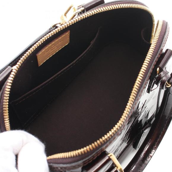 LOUIS VUITTON Alma BB Handbag Bag Leather Vernis Women's Purple M91678 - Picture 4 of 9